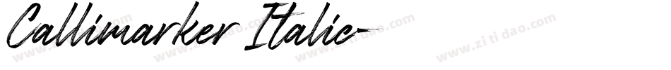Callimarker Italic字体转换
